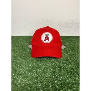 Vintage Anaheim Angels hat cap strap back red nike Y2K wool baseball mens